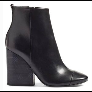 Tory Burch Block Heeled Black Booties